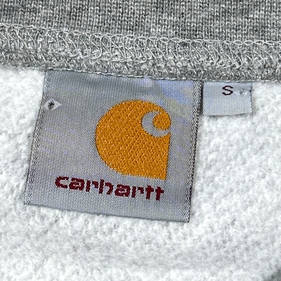 Carhartt WIP Major Baseball Raglan Fleece Sweatshirt Gray Striped Mens Small - Picture 4 of 7
